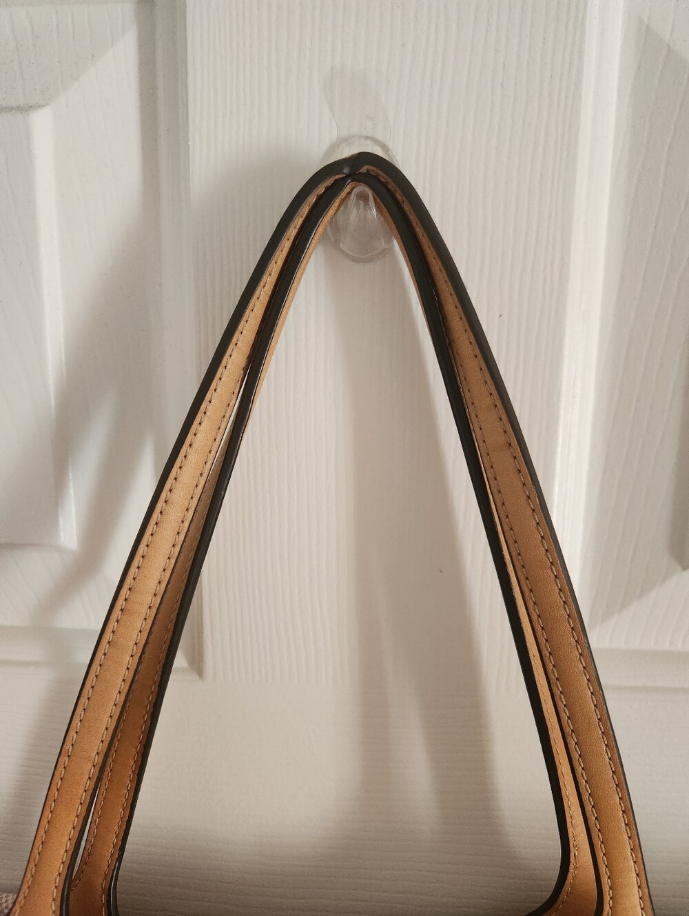 Tory Burch Ella Large Canvas And Leather Tote in Beige and Tan - Picture 11 of 15